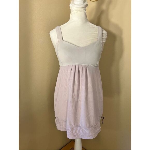Lululemon Run: Back On Track Tank Pink / Pink Micro Stripe Size 6 - Picture 1 of 7
